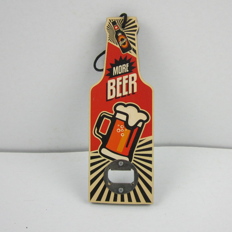 Wall Hanging Wood Plaque Bottle opener