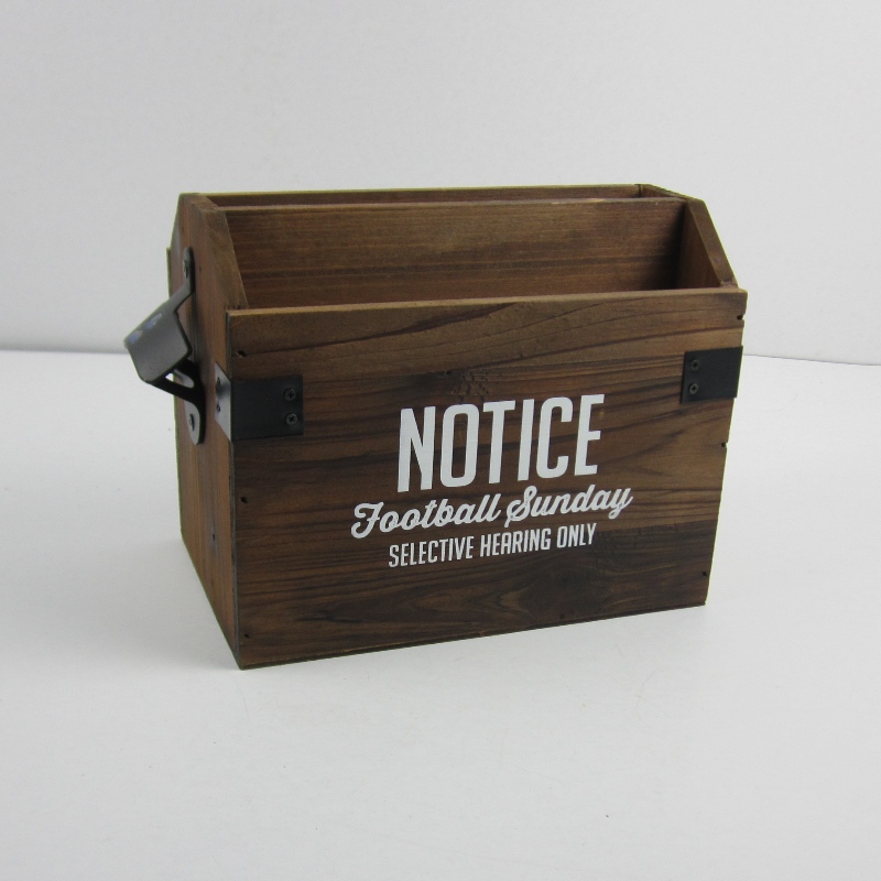 Wood Remote Control Caddy with Bottle Opener